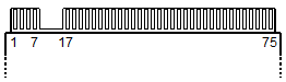 M.2 connector for key ID A, odd-numbered side